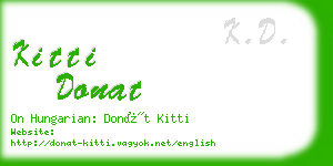 kitti donat business card